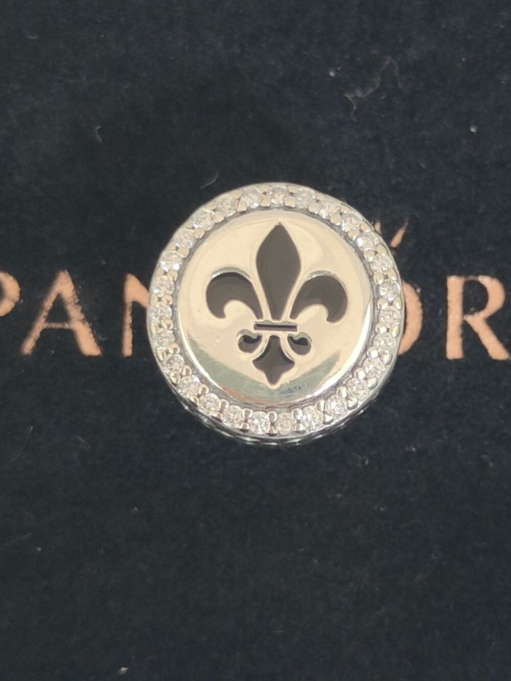 Pandora New Orleans Saints NFL Logo Bead Charm S925 Silver with box